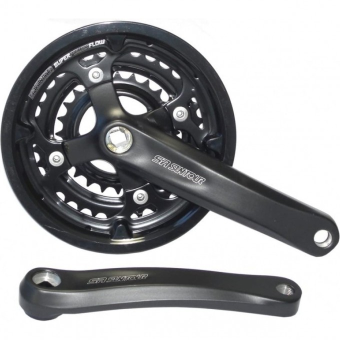 Шатуны SUNTOUR CW14-XCR6-T414 SQ PB 44х32x22T, 175мм, 9 скор, черные, под квадрат (113мм), звезды разборные, без защиты. 8161 Шатуны SUNTOUR CW14-XCR6-T414 SQ PB 44х32x22T, 175мм, 9 скор, черные, под квадрат (113мм), звезды разборные, без защиты. 8161